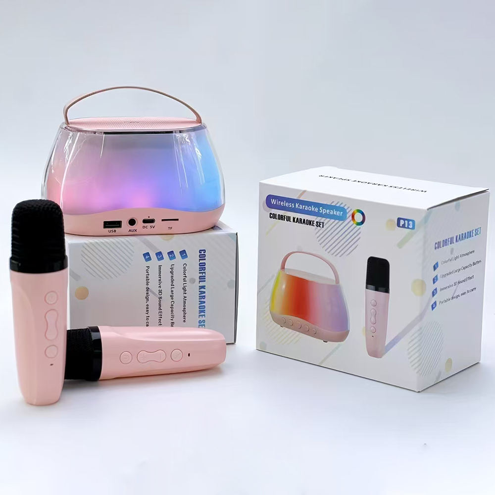 Learning Machine Sound Micro Toys for Kids Wireless Karaoke Spring That Have Children Microphone Speakers and 2 Mike - Image 2