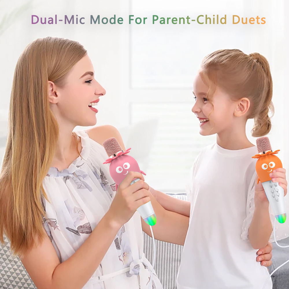 K5 Karaoke Microphone with Built in Speaker and LED Light for Birthday Gifts or School Presentations - Image 4