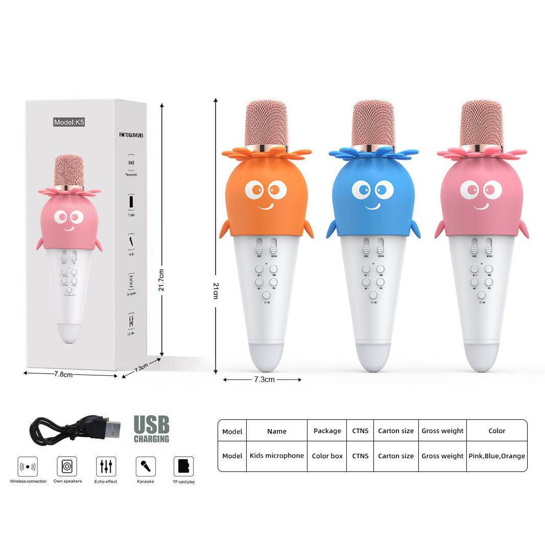 4-Channel Ams Audio Mipro Kid's Wireless Karaoke Microphone Portable 3-in-1 Handheld Mic Speaker with Type C Connector - Image 3