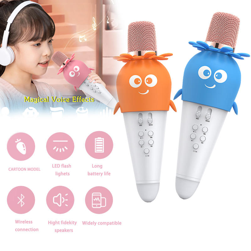 K5 Wireless Portable Karaoke Microphone with LED Lights for Singing Christmas Celebrations Music Enjoyment Gift for All Ages - Image 2