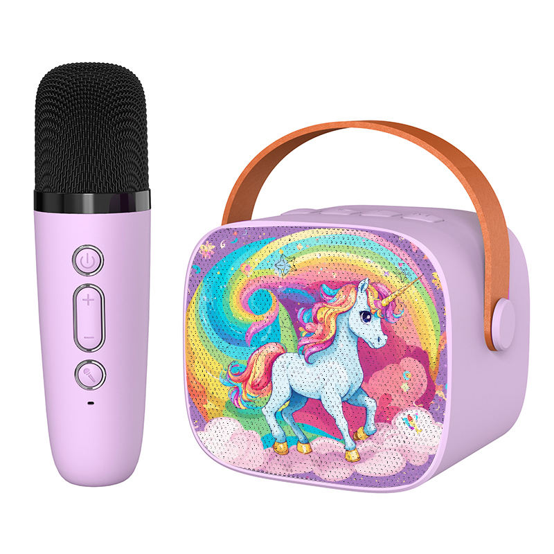 Small Wireless 5W Home Party Karaoke Players ABS Mini Speaker Microphone DC Power Communication KTV Car Usage Bass Box - Image 2