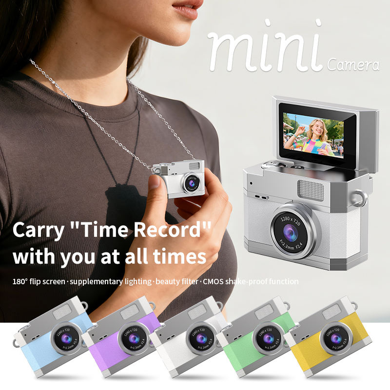 LK026 Thumb Foldable Screen Camera Retro Mini Digital Camera Nano Pocket Camcorder 720P HD Video Vlogging Kids Travel CMOS - Image 4