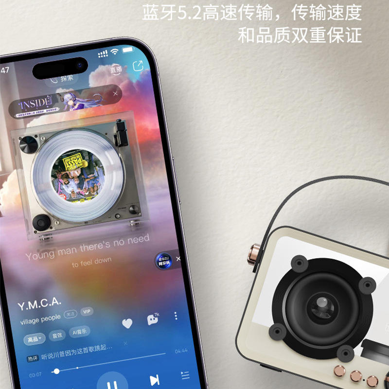 QD05 All-In-One Smart Speaker Box with Microphone Small Home Karaoke BT for Music Players Children's TV Singing Speaker - Image 2