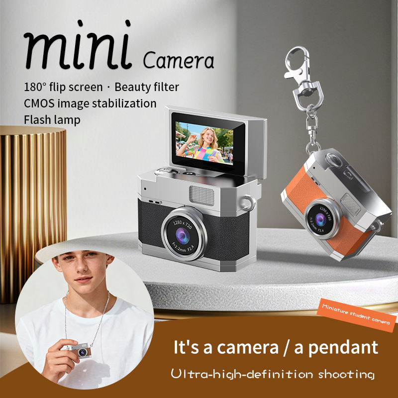 LK026 Thumb Foldable Screen Camera Retro Mini Digital Camera Nano Pocket Camcorder 720P HD Video Vlogging Kids Travel CMOS - Image 3