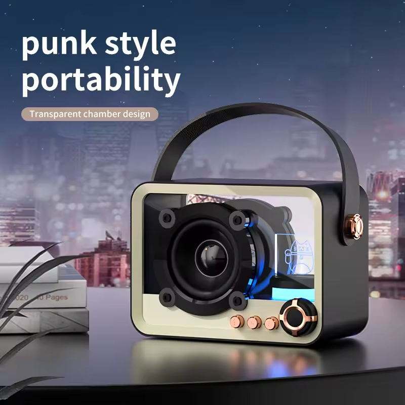 Professional Vintage Radio Karaoke Machine with RGB LED Lighting Home Electronics Amplifier Portable Wireless Speaker Accessory - Image 2