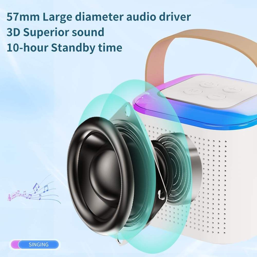 Wholesale for Bluetooth Speaker for Home Karaoke Mini KTV Booth with Wireless Microphone for Bedroom Performance - Image 2