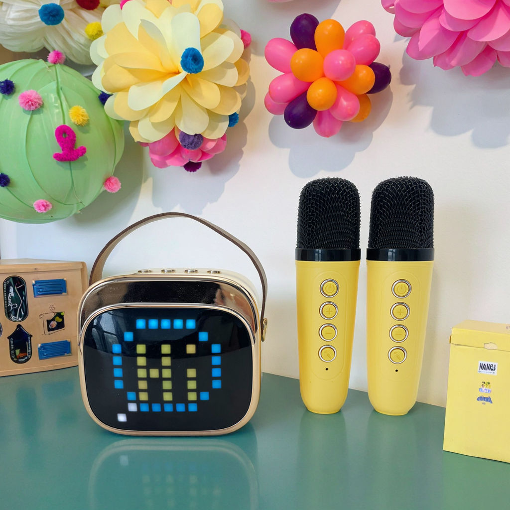 Premium Karaoke Sound System RGB Light Rgb Light Parlante 2 Microphones Premium Speaker Array Micr Fono Pantalla Power Battery - Image 2