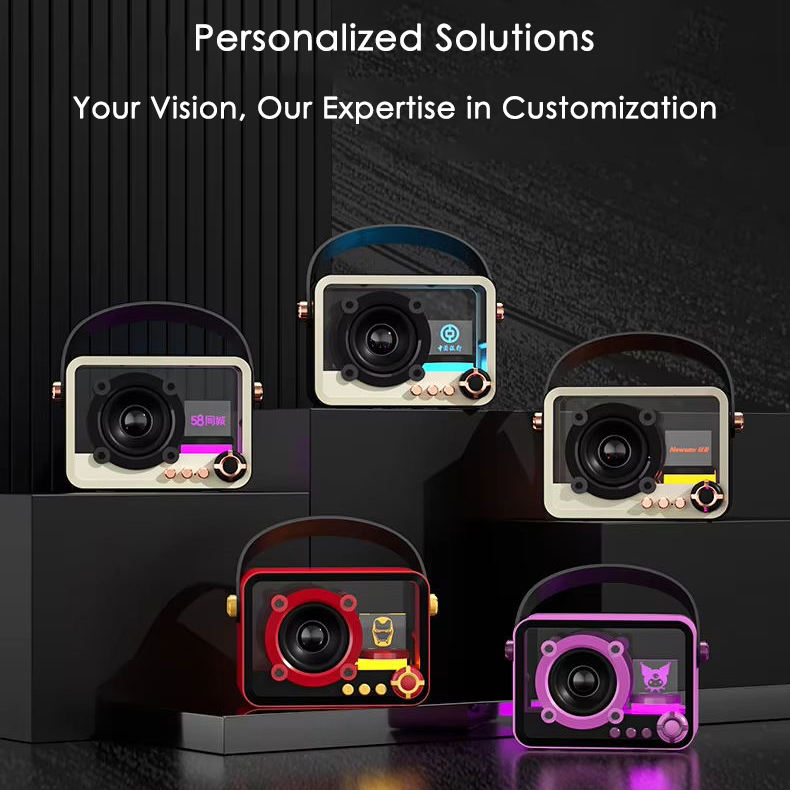 QD05 All-In-One Smart Speaker Box with Microphone Small Home Karaoke BT for Music Players Children's TV Singing Speaker - Image 4