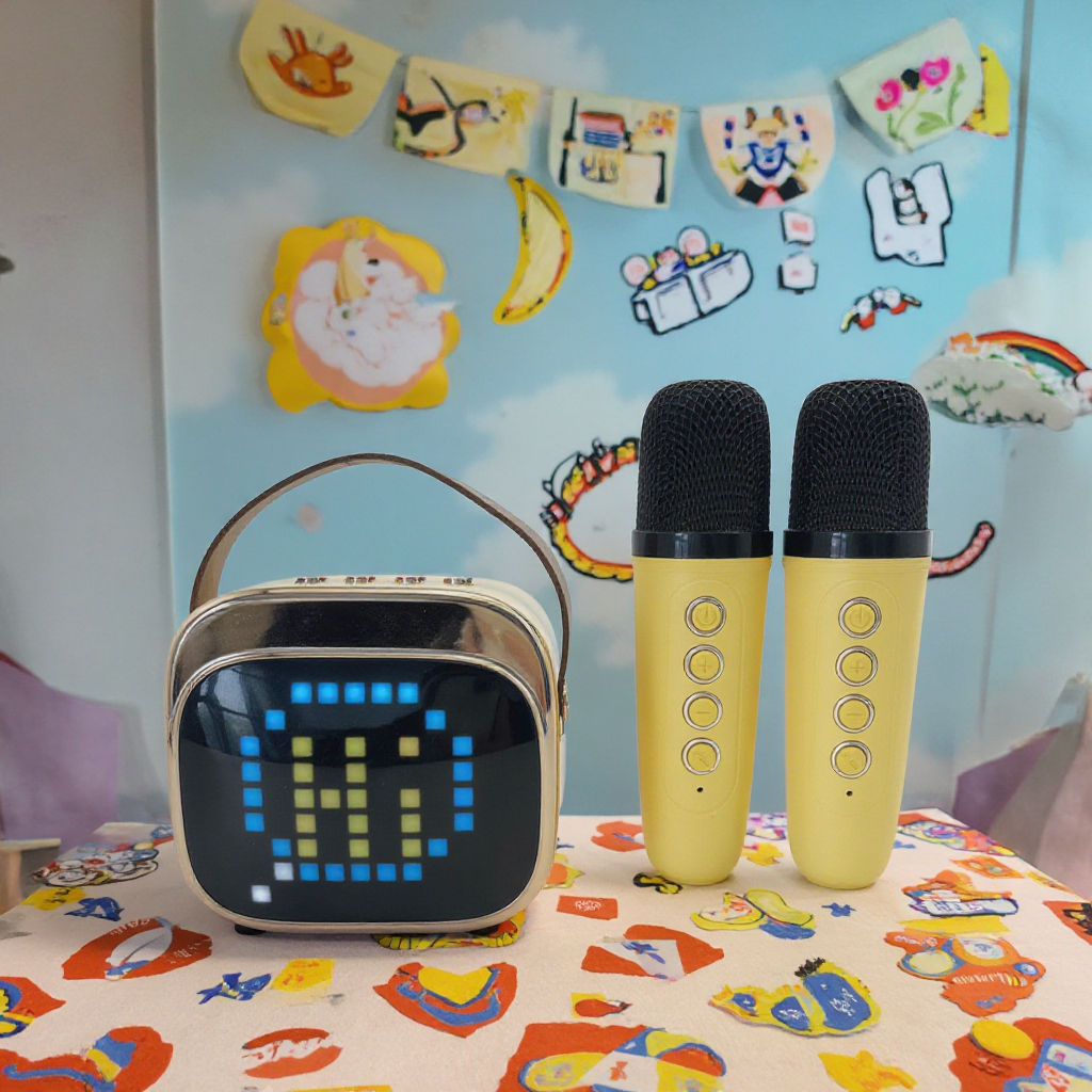 Premium Karaoke Sound System RGB Light Rgb Light Parlante 2 Microphones Premium Speaker Array Micr Fono Pantalla Power Battery - Image 3