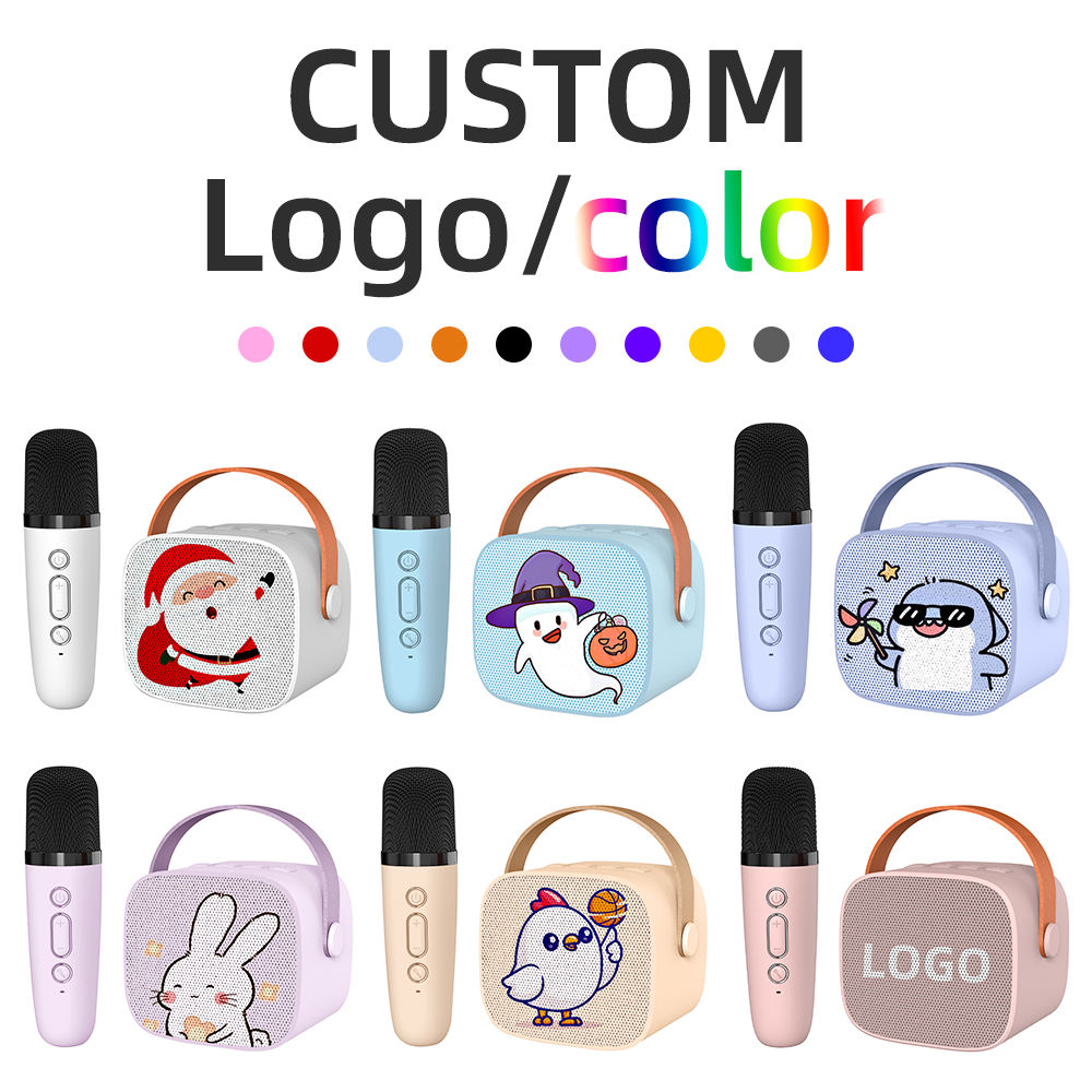 Prunus Mini Kids Karaoke Mic Mixer Machines Speaker with 2 Wireless Microphones with Mic and bluetooth Outdoor - Image 6